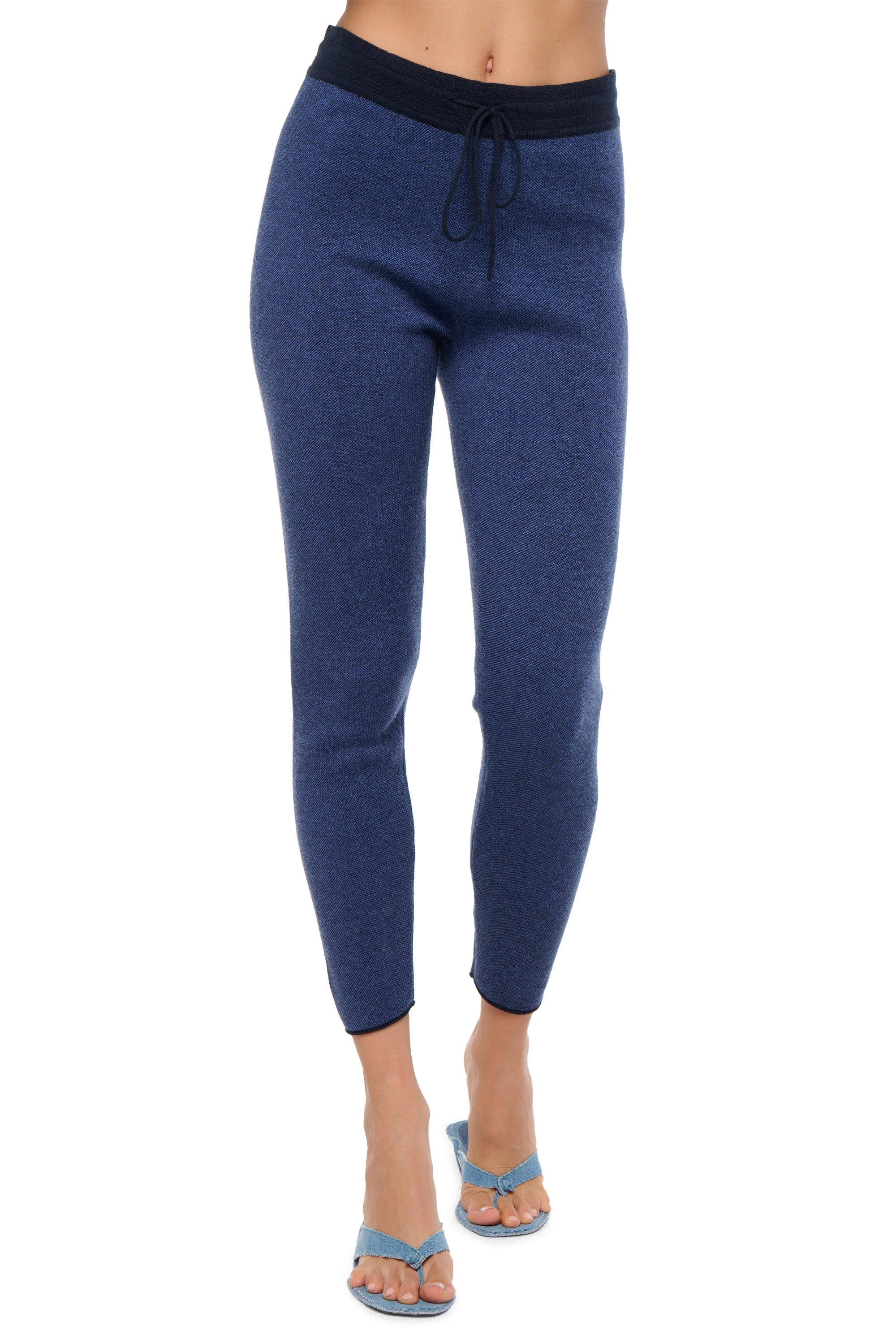 Cachemire et Coton pantalon legging femme shiloh bleu s